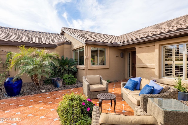 view of patio / terrace featuring an outdoor living space