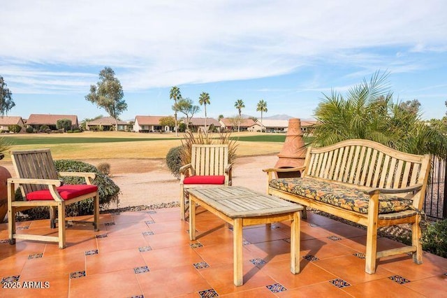 view of patio with an outdoor living space