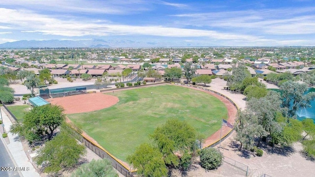 aerial view featuring a mountain view