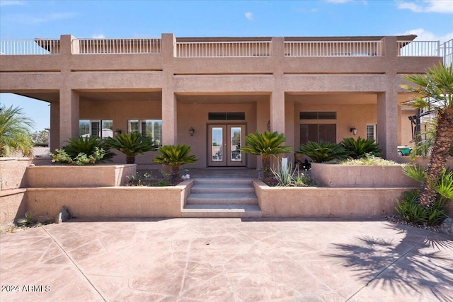 view of front of house with french doors