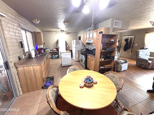 520 W Rocalla Ave, Ajo, AZ 85321 - dining space featuring plenty of natural light, a textured ceiling, and ceiling fan