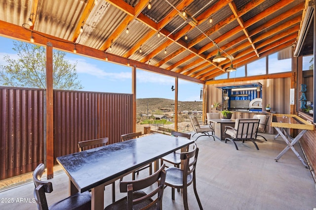 10975 E Janet Way, Dewey, AZ 86327 - view of patio / terrace featuring outdoor dining area and a mountain view