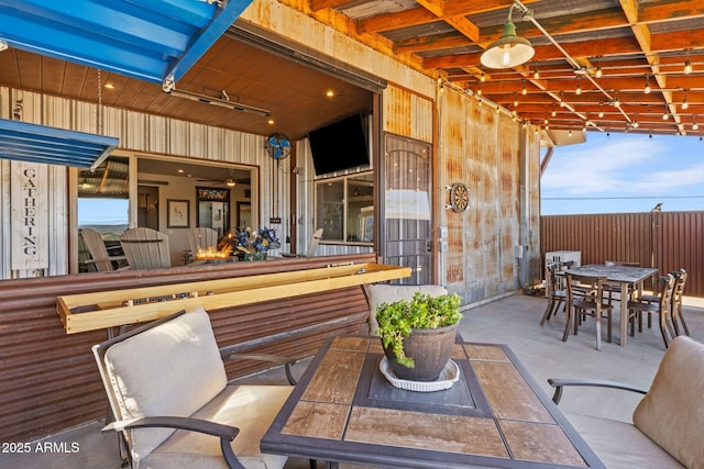 10975 E Janet Way, Dewey, AZ 86327 - view of patio with fence and outdoor dining area