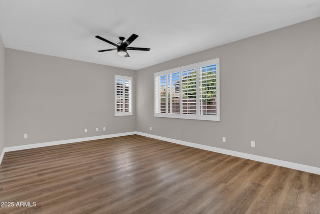 3376 E Lafayette Ave, Gilbert, AZ 85298 - empty room featuring wood finished floors and a ceiling fan