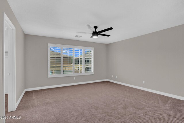 3376 E Lafayette Ave, Gilbert, AZ 85298 - carpeted empty room featuring a ceiling fan and baseboards