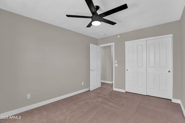 3376 E Lafayette Ave, Gilbert, AZ 85298 - unfurnished bedroom with carpet floors, a closet, and ceiling fan