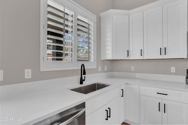 3376 E Lafayette Ave, Gilbert, AZ 85298 - kitchen featuring light countertops, white cabinets, and dishwasher