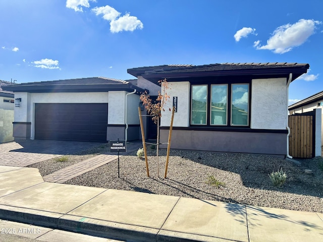 view of front of home featuring a garage