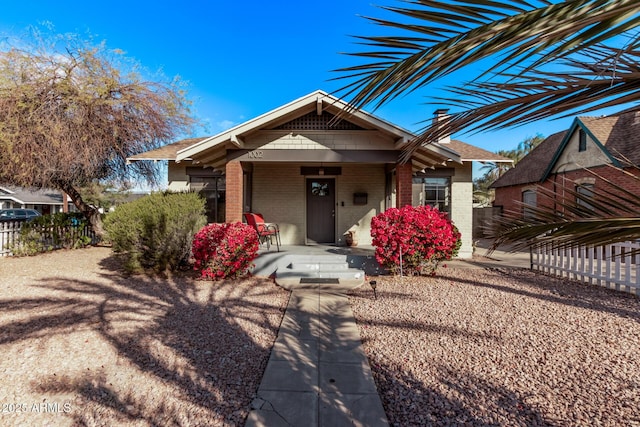 view of front of home with a porch