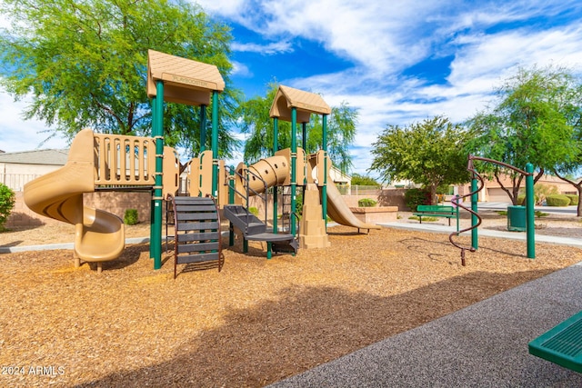 view of community jungle gym
