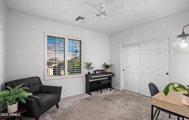 2056 E Carob Dr, Chandler, AZ 85286 - office featuring a ceiling fan and carpet