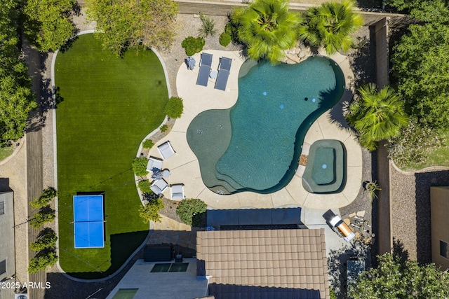 2056 E Carob Dr, Chandler, AZ 85286 - aerial view of a pool area