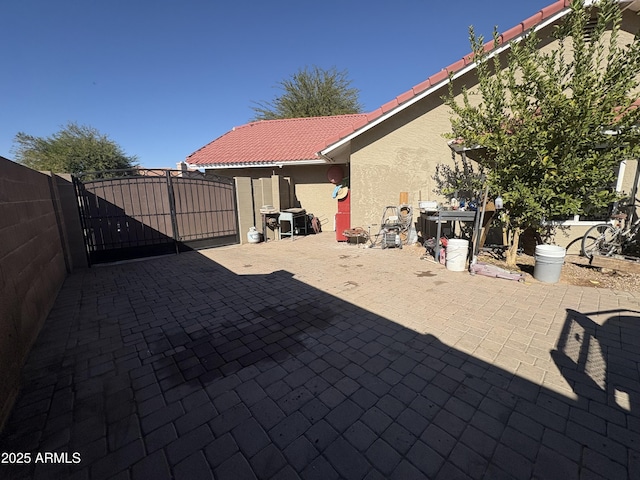 view of patio featuring area for grilling