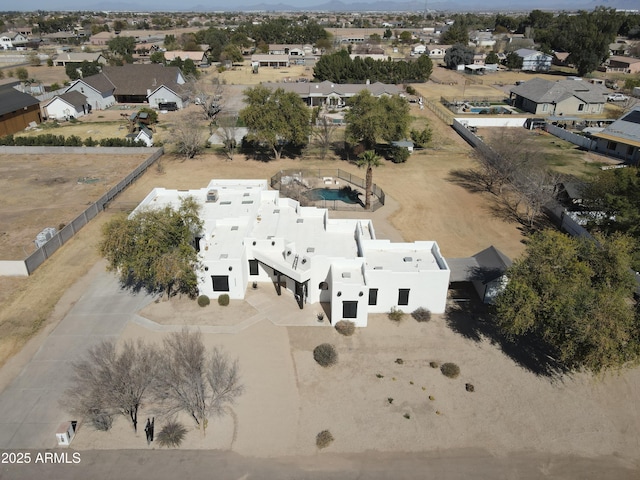 bird's eye view with a residential view