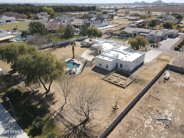 bird's eye view with a residential view