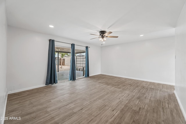 spare room featuring ceiling fan