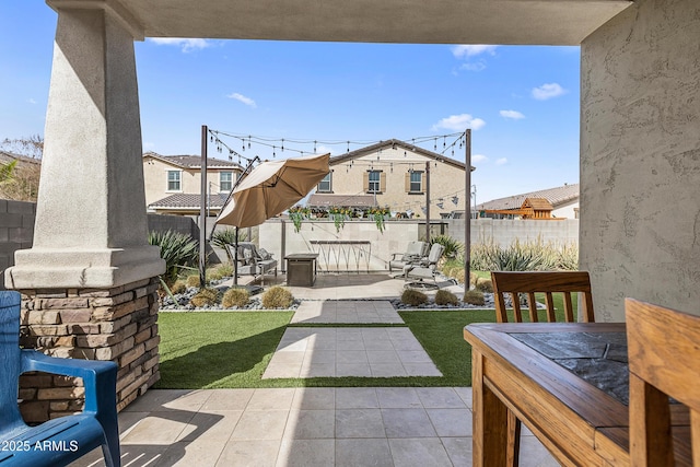 view of patio / terrace featuring a fenced backyard