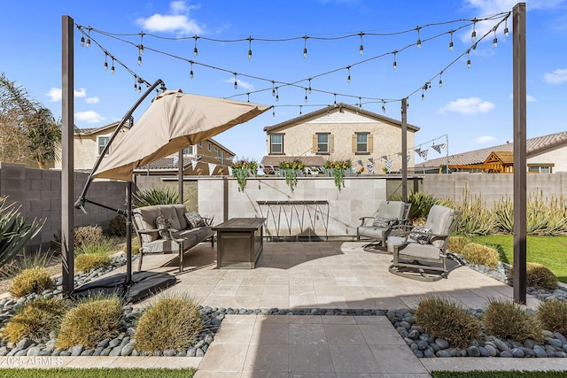 view of patio / terrace featuring a fenced backyard