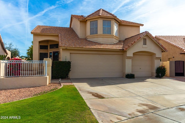 view of front facade with a garage