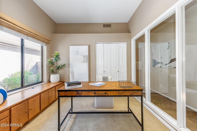 bathroom with vanity, tile patterned flooring, and toilet