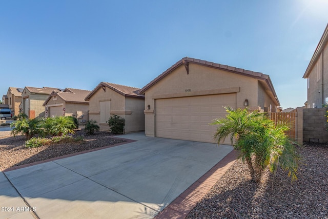 view of front of home featuring a garage