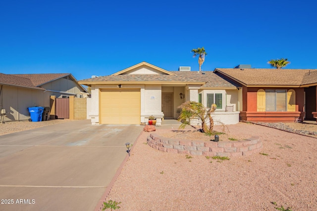 ranch-style home with a garage