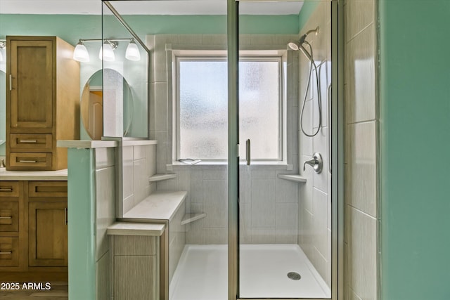 662 S Saddle St, Gilbert, AZ 85233 - bathroom featuring a shower stall and vanity