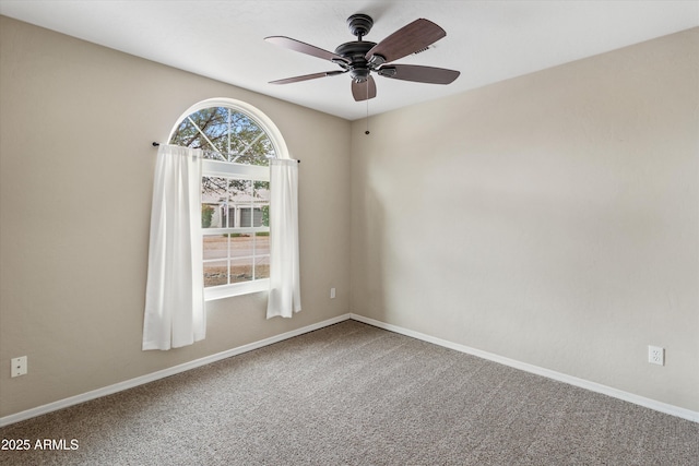 662 S Saddle St, Gilbert, AZ 85233 - carpeted empty room featuring ceiling fan and baseboards