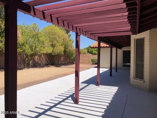 1156 E Vinedo Ln, Tempe, AZ 85284 - fenced backyard featuring a pergola and a patio