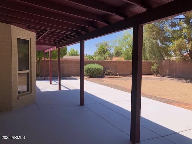 1156 E Vinedo Ln, Tempe, AZ 85284 - fenced backyard featuring a patio