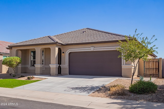 view of front of house featuring a garage