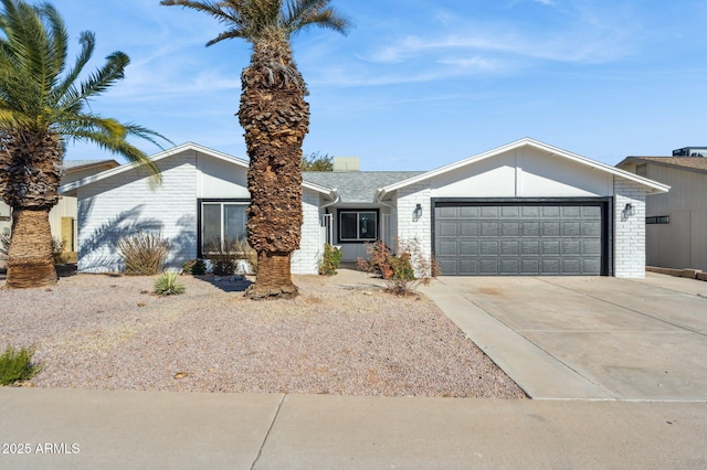 ranch-style home with a garage