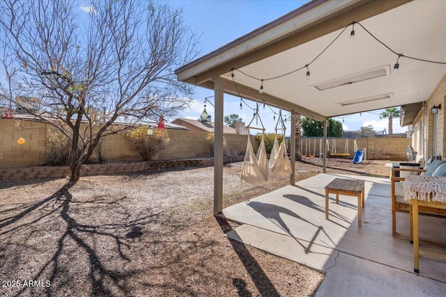 view of patio / terrace featuring a fenced backyard