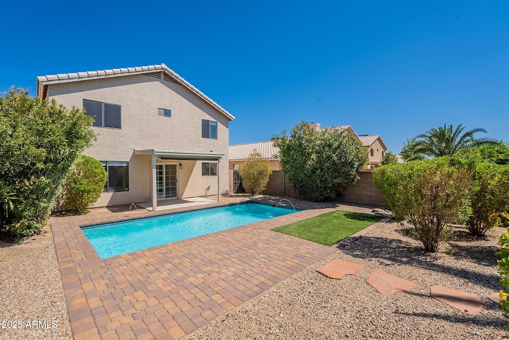 22420 N 20th Pl, Phoenix, AZ 85024 - view of pool featuring a fenced backyard, a fenced in pool, and a patio