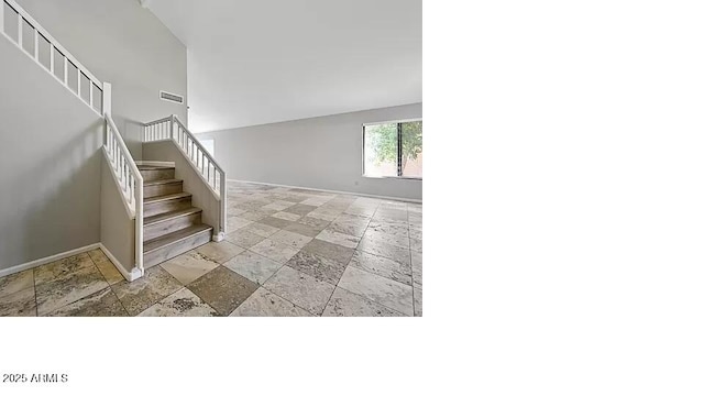 3761 W Kent Dr, Chandler, AZ 85226 - stairs featuring baseboards and stone tile flooring