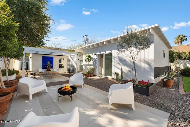 905 E Coronado Rd, Phoenix, AZ 85006 - back of house featuring a fire pit, a patio, and an outdoor structure