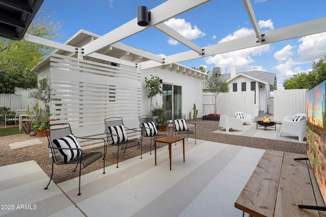 905 E Coronado Rd, Phoenix, AZ 85006 - view of patio with an outdoor fire pit