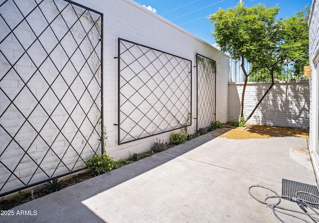 exterior space featuring fence
