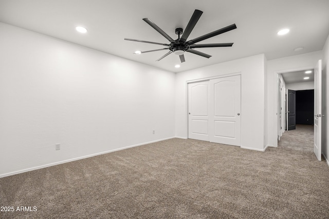4140 E Claxton Ave, Gilbert, AZ 85297 - unfurnished bedroom featuring recessed lighting, carpet floors, and baseboards