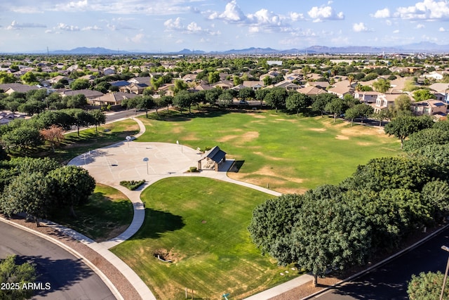 4140 E Claxton Ave, Gilbert, AZ 85297 - aerial view of property's location with nearby suburban area and a mountain backdrop