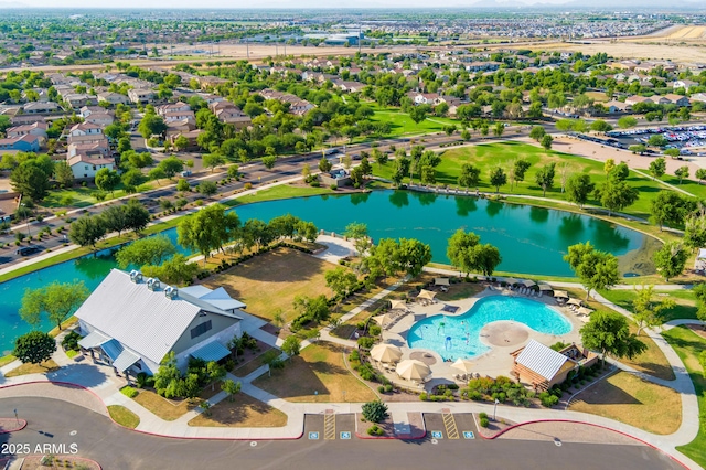 4140 E Claxton Ave, Gilbert, AZ 85297 - drone / aerial view of a pool area and a large body of water