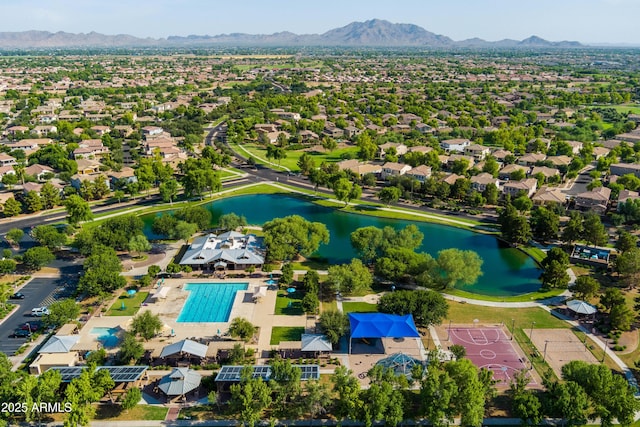 4140 E Claxton Ave, Gilbert, AZ 85297 - aerial view of a water and mountain view and a pool area