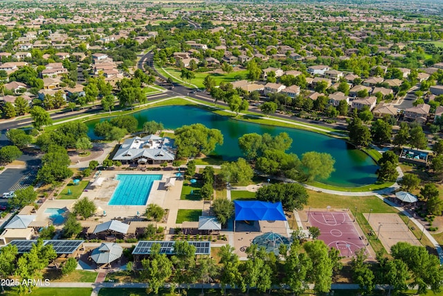 4140 E Claxton Ave, Gilbert, AZ 85297 - drone / aerial view of a pool and a large body of water