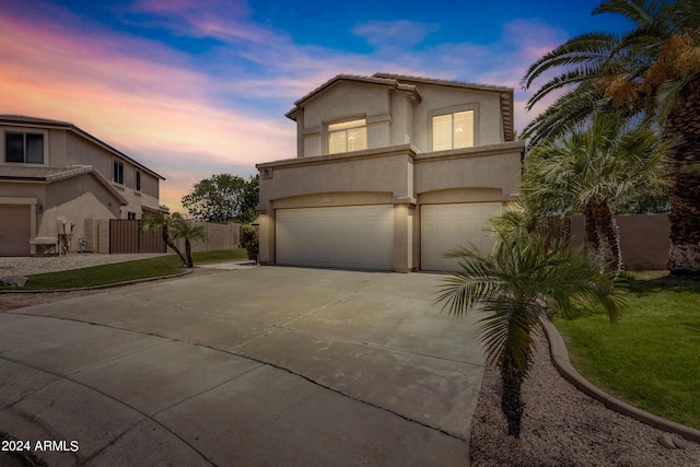 view of front of house featuring a garage