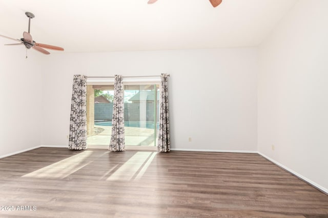 16638 N 46th Ln, Glendale, AZ 85306 - empty room with wood finished floors, ceiling fan, and baseboards