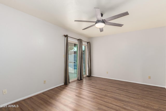 16638 N 46th Ln, Glendale, AZ 85306 - spare room featuring baseboards, a ceiling fan, and wood finished floors