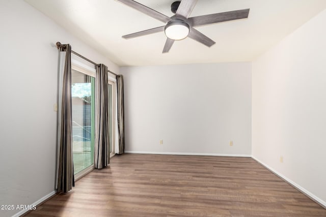 16638 N 46th Ln, Glendale, AZ 85306 - unfurnished room with ceiling fan, wood finished floors, and baseboards