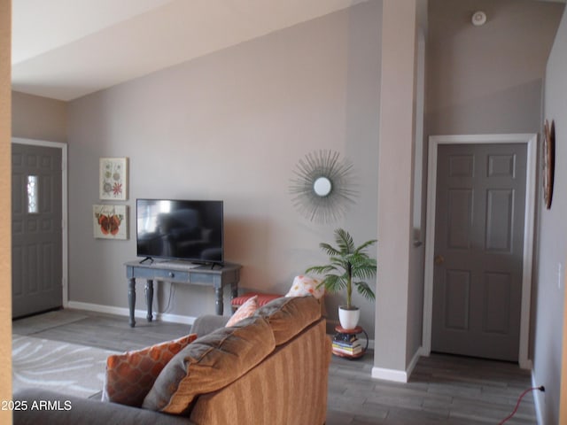 1333 N Higley Rd Unit 7, Mesa, AZ 85205 - living area featuring wood finished floors and baseboards