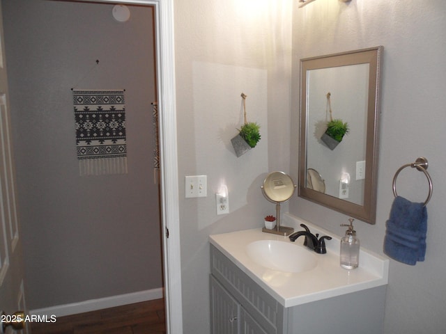 1333 N Higley Rd Unit 7, Mesa, AZ 85205 - bathroom with vanity and wood finished floors