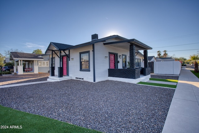 view of front of house with a porch